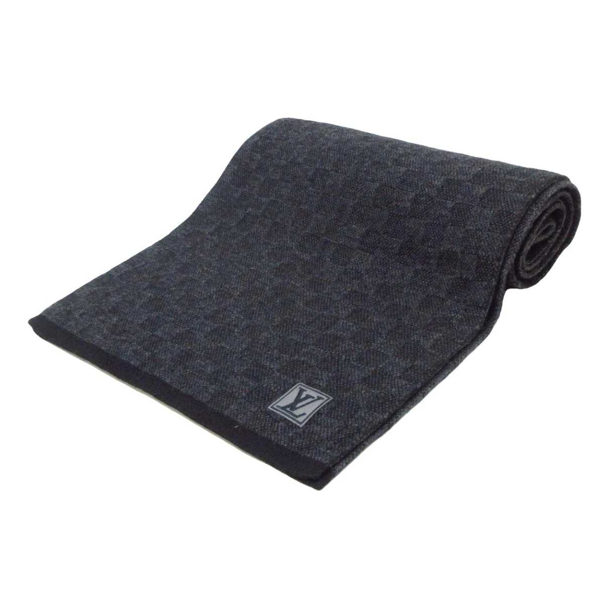Pre-owned Louis Vuitton Wool Scarf & Pocket Square In Black