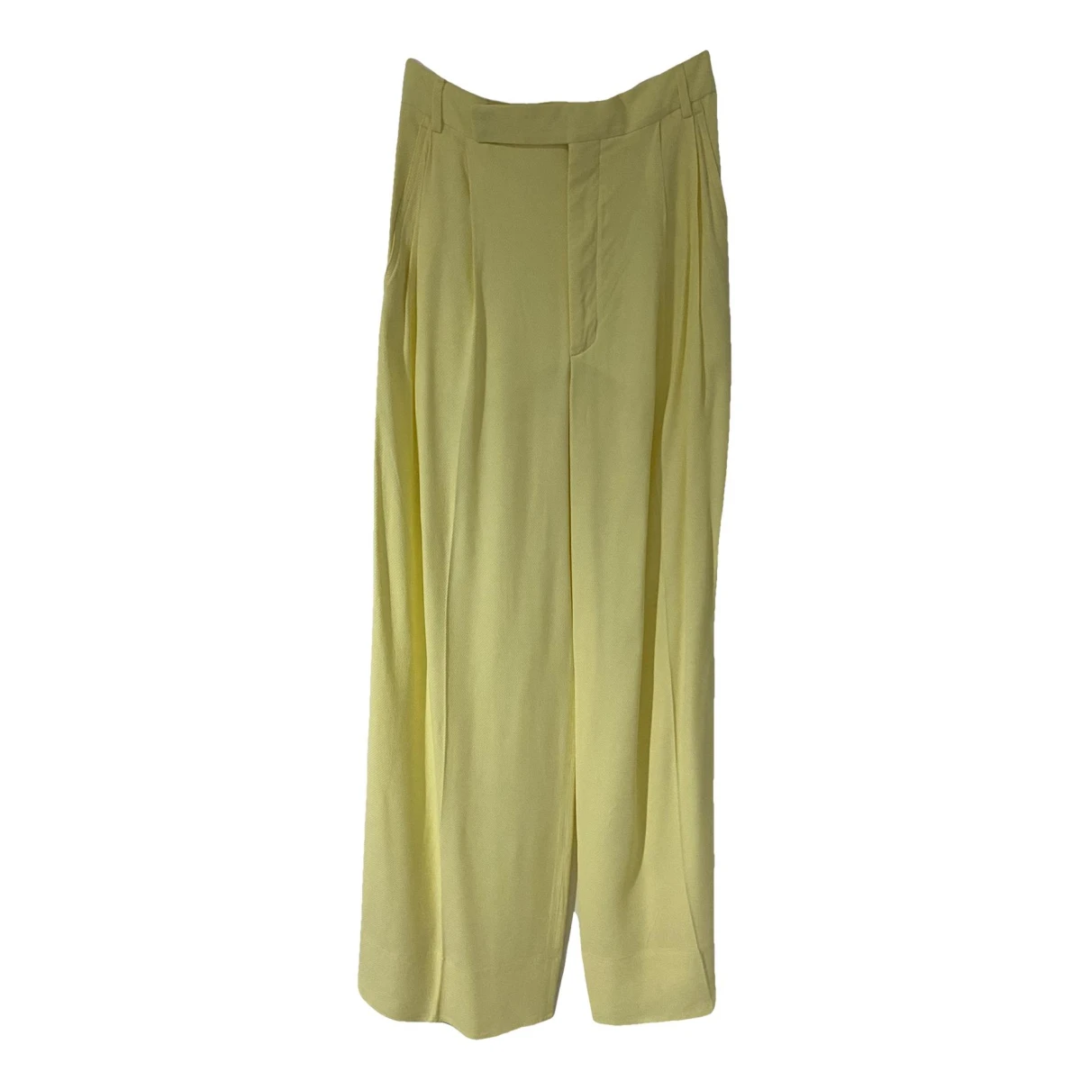 Pre-owned Celine Large Pants In Yellow