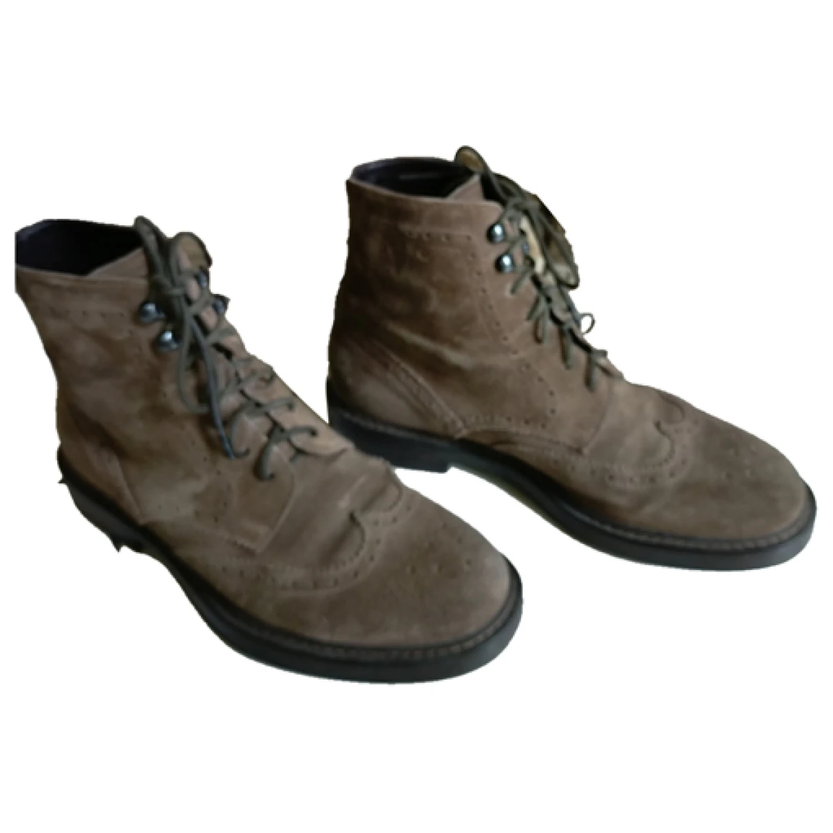 Pre-owned Doucal's Boots In Khaki