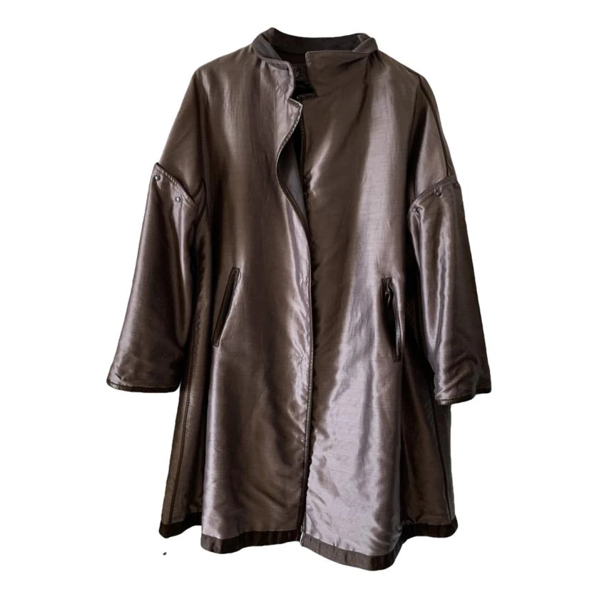 Pre-owned Loro Piana Wool Cape In Brown
