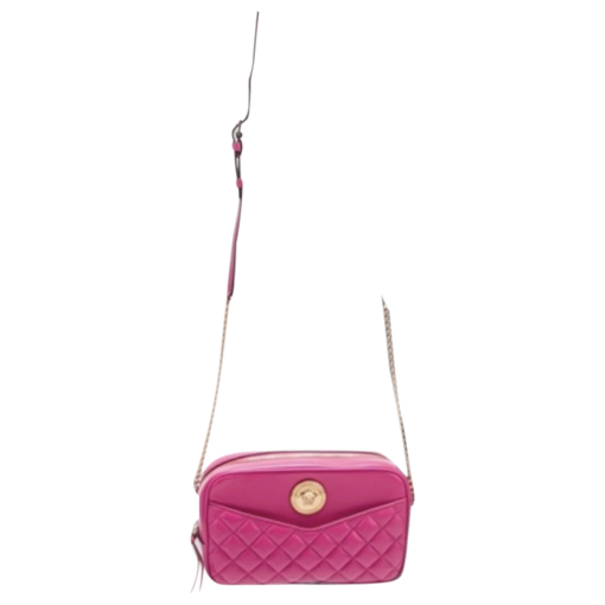 Pre-owned Versace Leather Clutch Bag In Pink