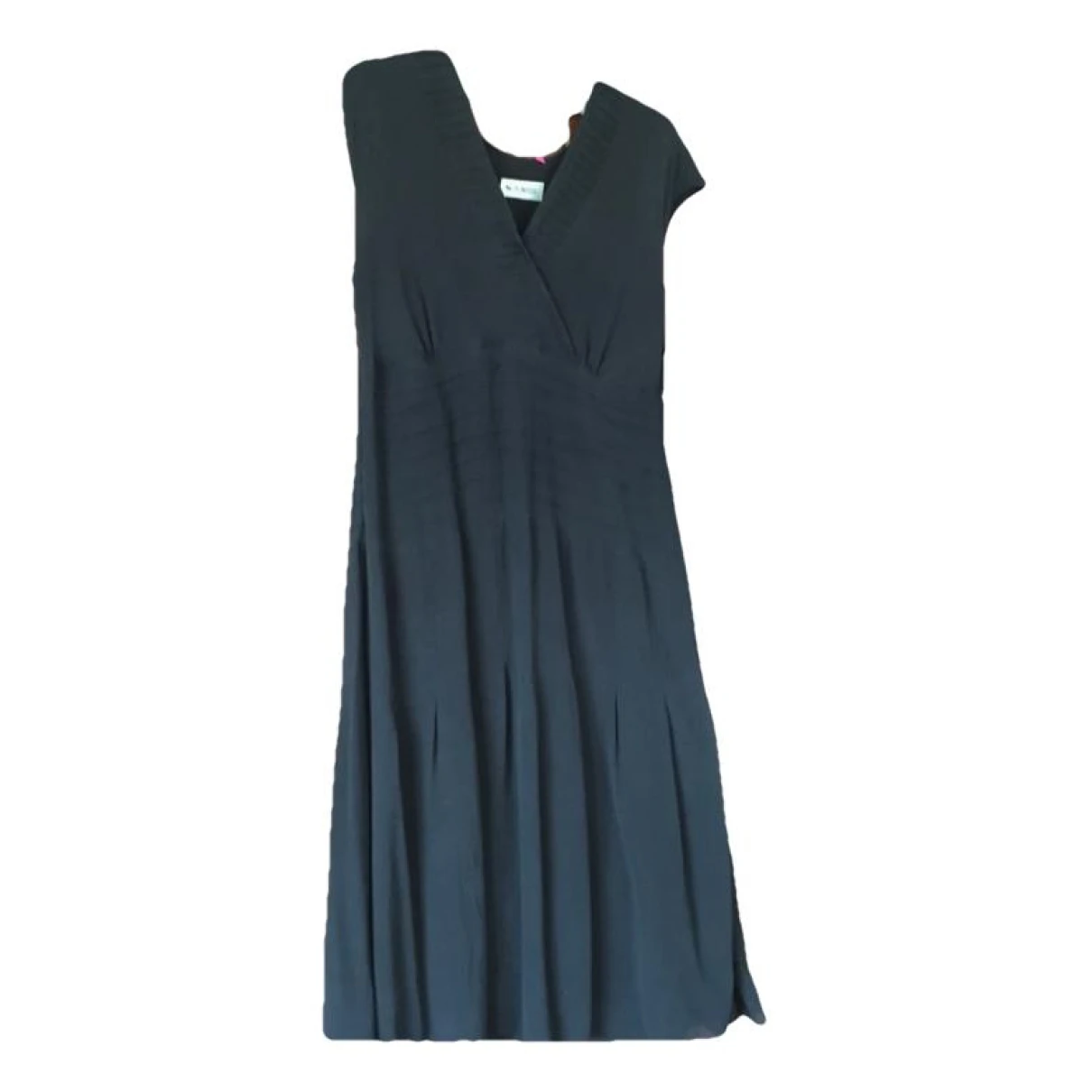 Pre-owned Weill Silk Mid-length Dress In Black