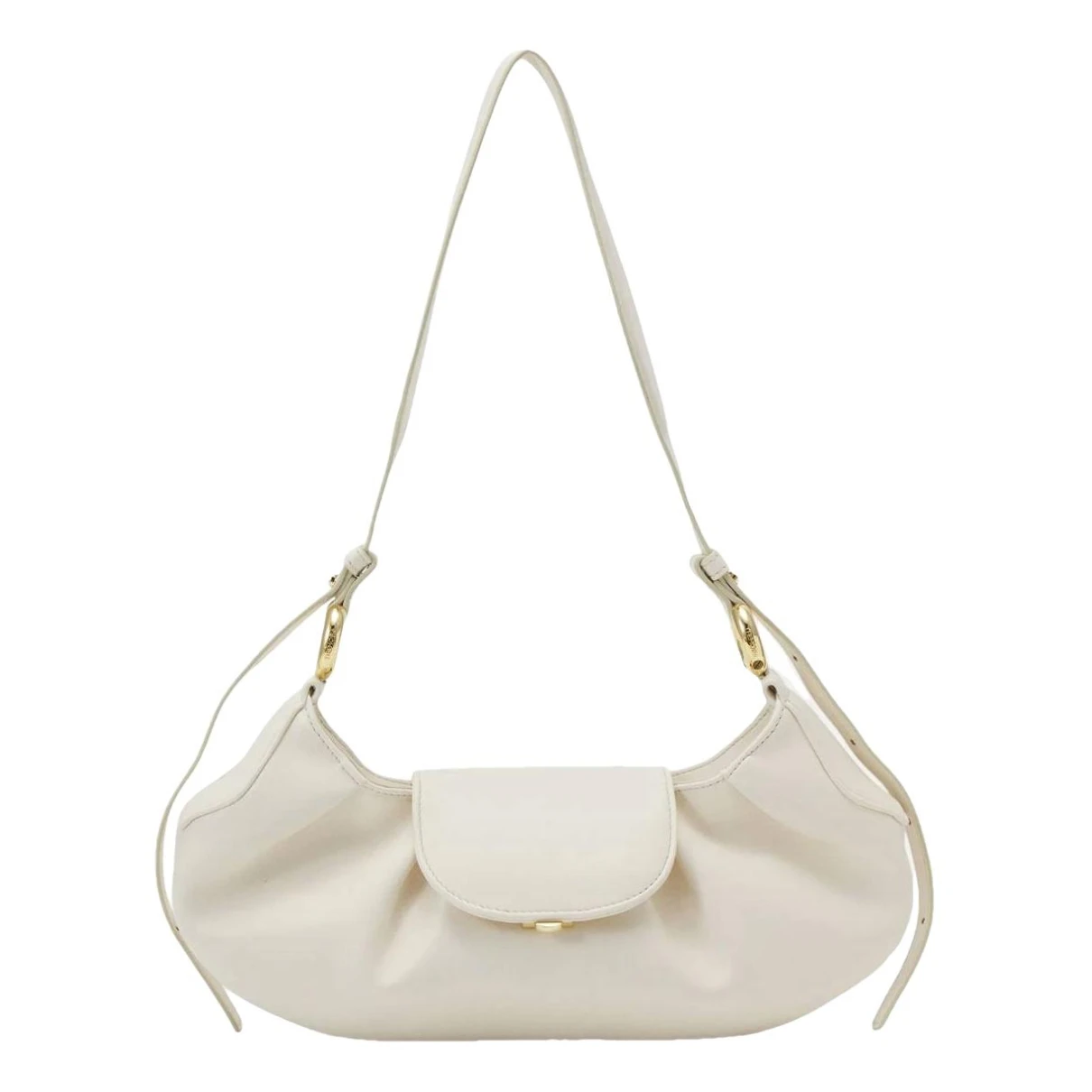 Pre-owned Themoirè Leather Handbag In Beige