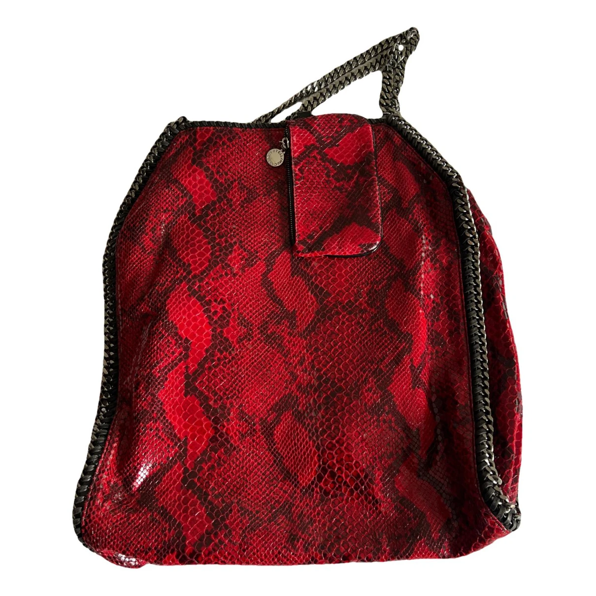 Pre-owned Stella Mccartney Falabella Vegan Leather Handbag In Red