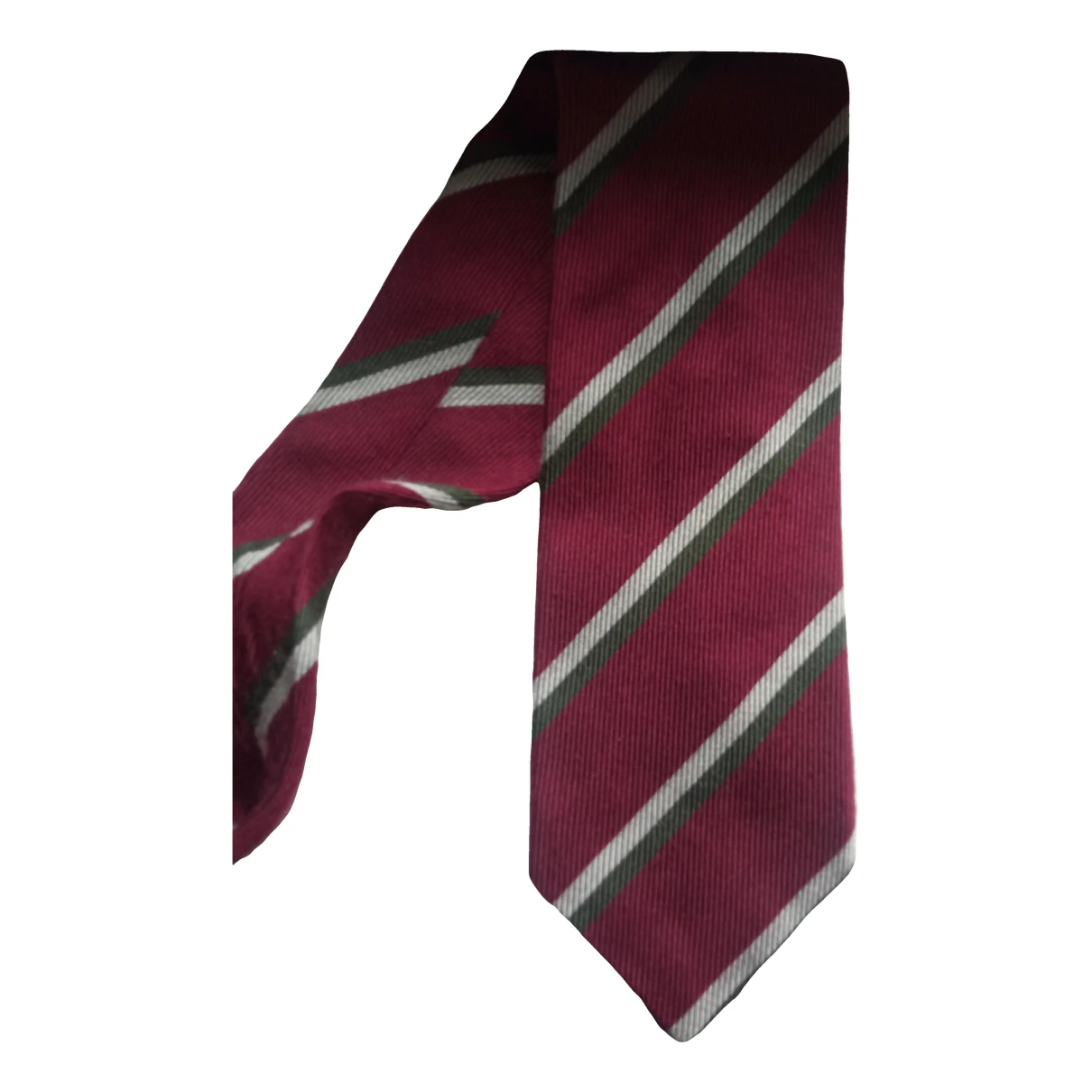 Pre-owned Borrelli Cashmere Tie In Burgundy