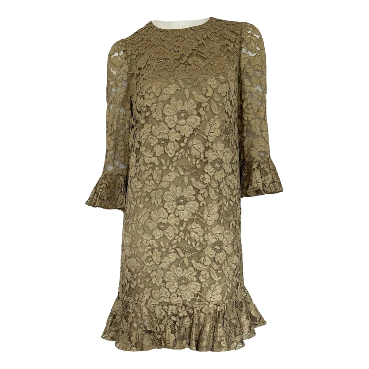 Pre-owned Dolce & Gabbana Mid-length Dress In Gold