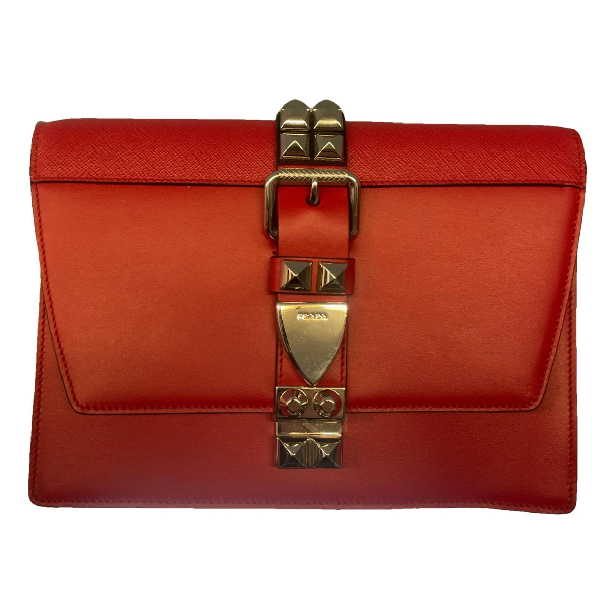 Pre-owned Prada Elektra Leather Crossbody Bag In Red