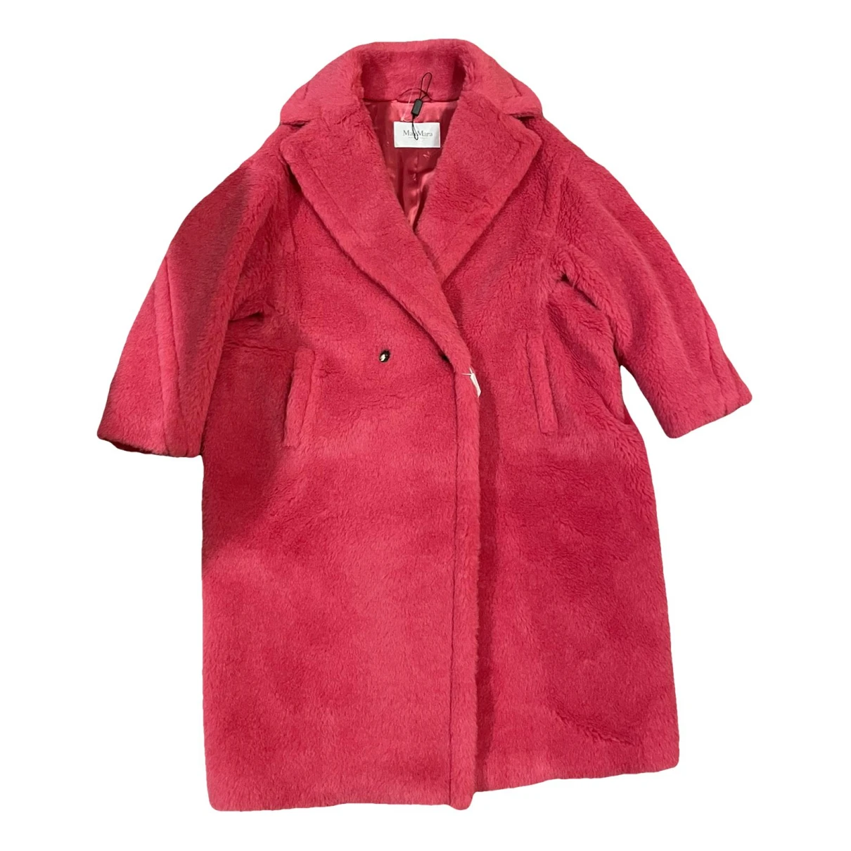 Pre-owned Max Mara Teddy Bear Icon Wool Coat In Pink