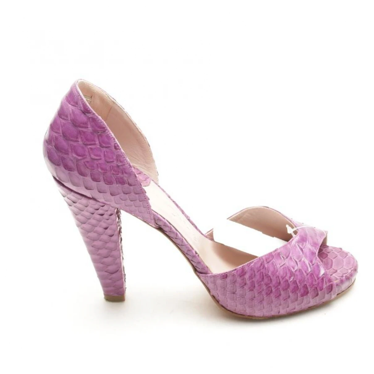 Pre-owned Chloé Leather Heels In Purple
