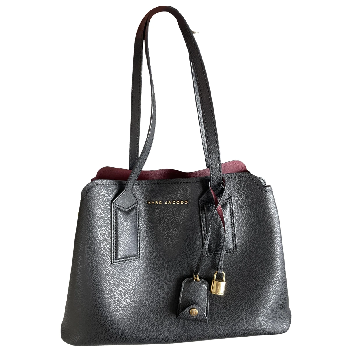Pre-owned Marc Jacobs The Editor Leather Tote In Black