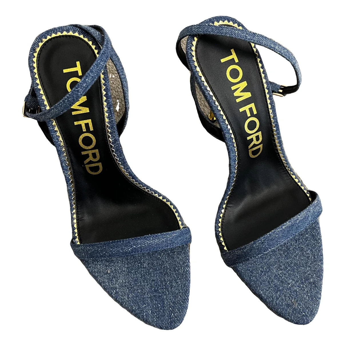 Pre-owned Tom Ford Cloth Heels In Blue