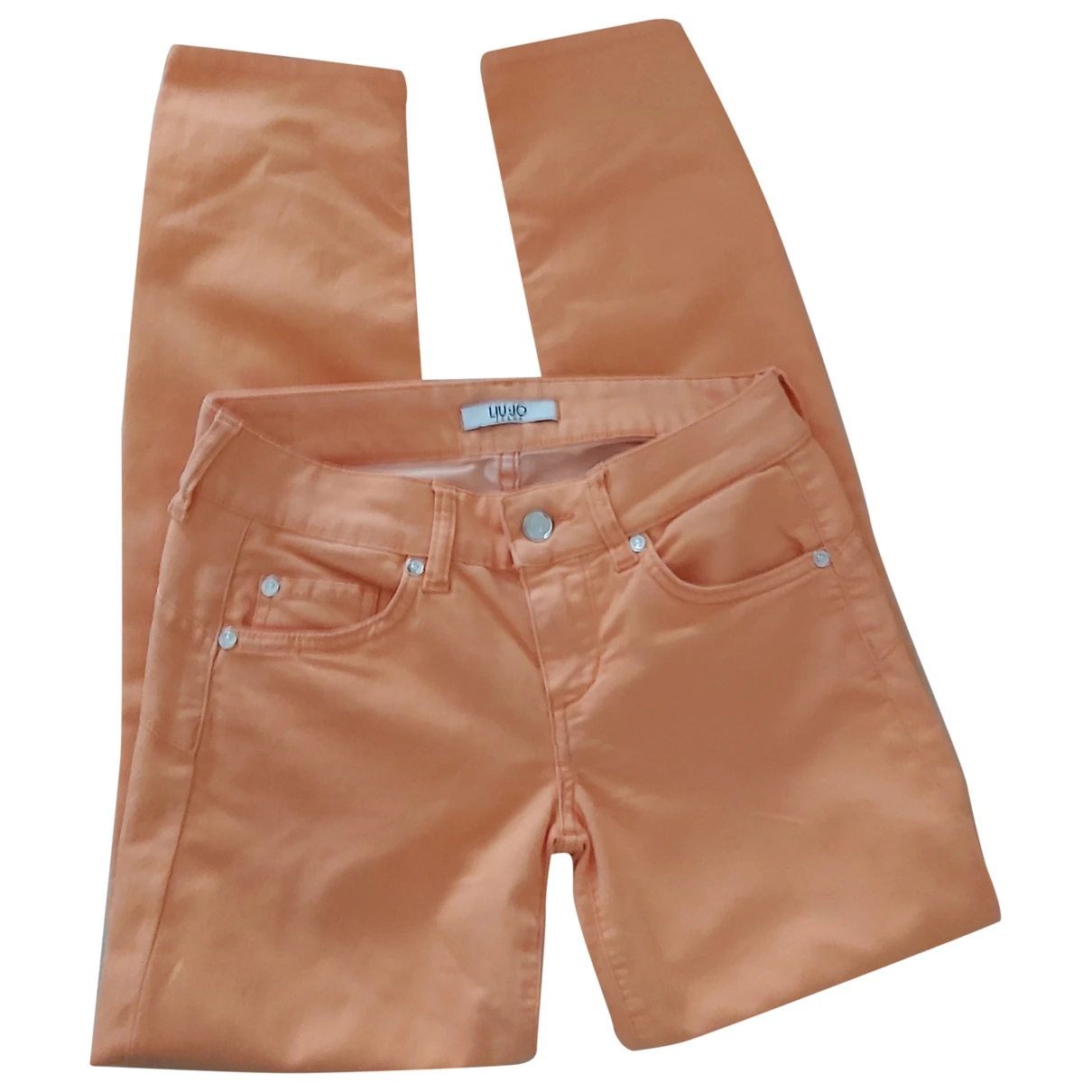 Pre-owned Liujo Trousers In Orange