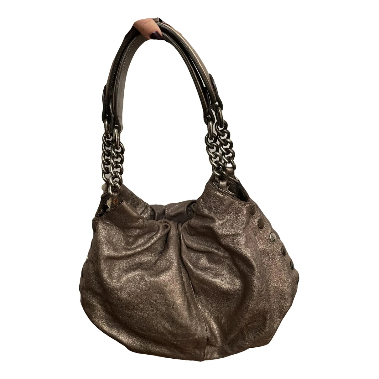 Pre-owned Sonia Rykiel Dita Leather Handbag In Brown