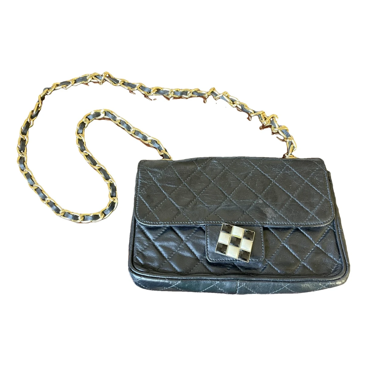 Pre-owned Maliparmi Leather Clutch Bag In Black