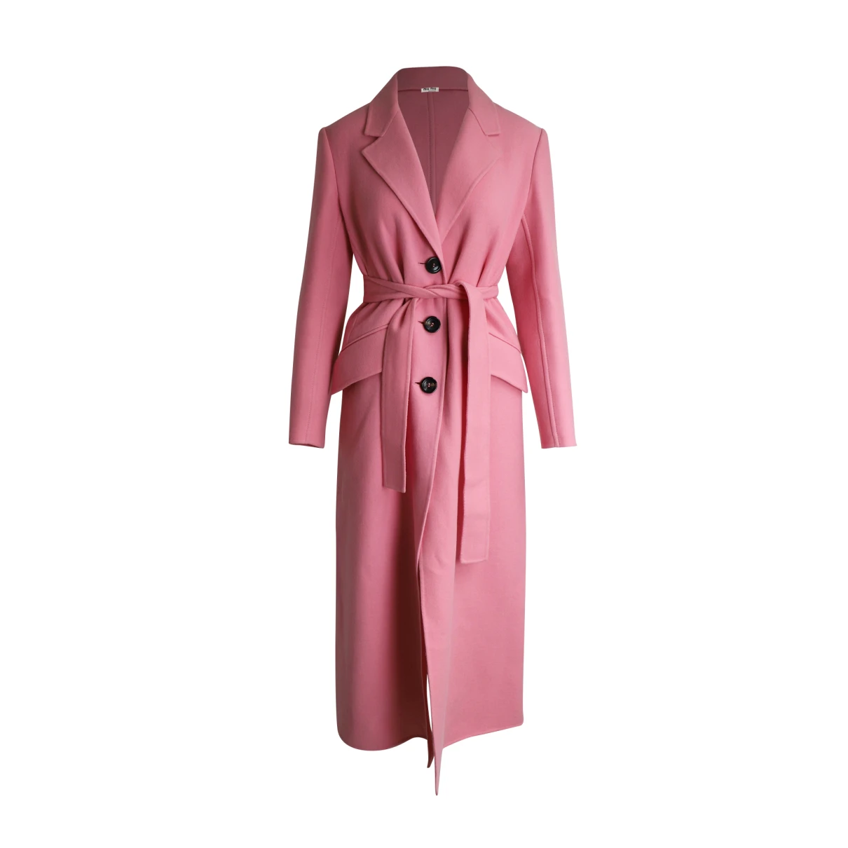 Pre-owned Miu Miu Wool Coat In Pink