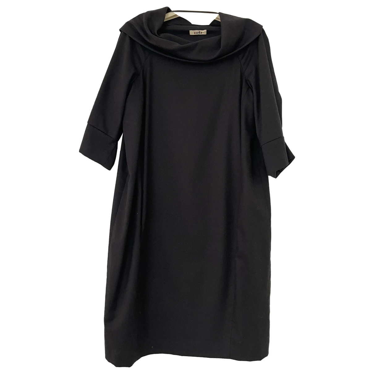 Pre-owned Alberto Biani Wool Mid-length Dress In Black