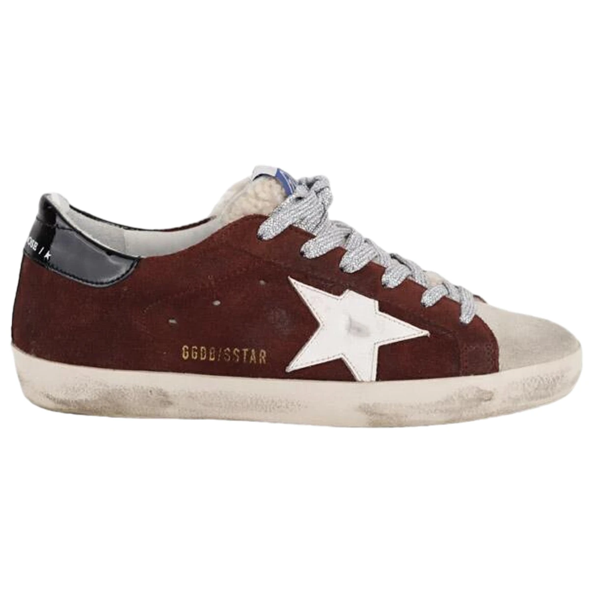 Pre-owned Golden Goose Superstar Trainers In Burgundy