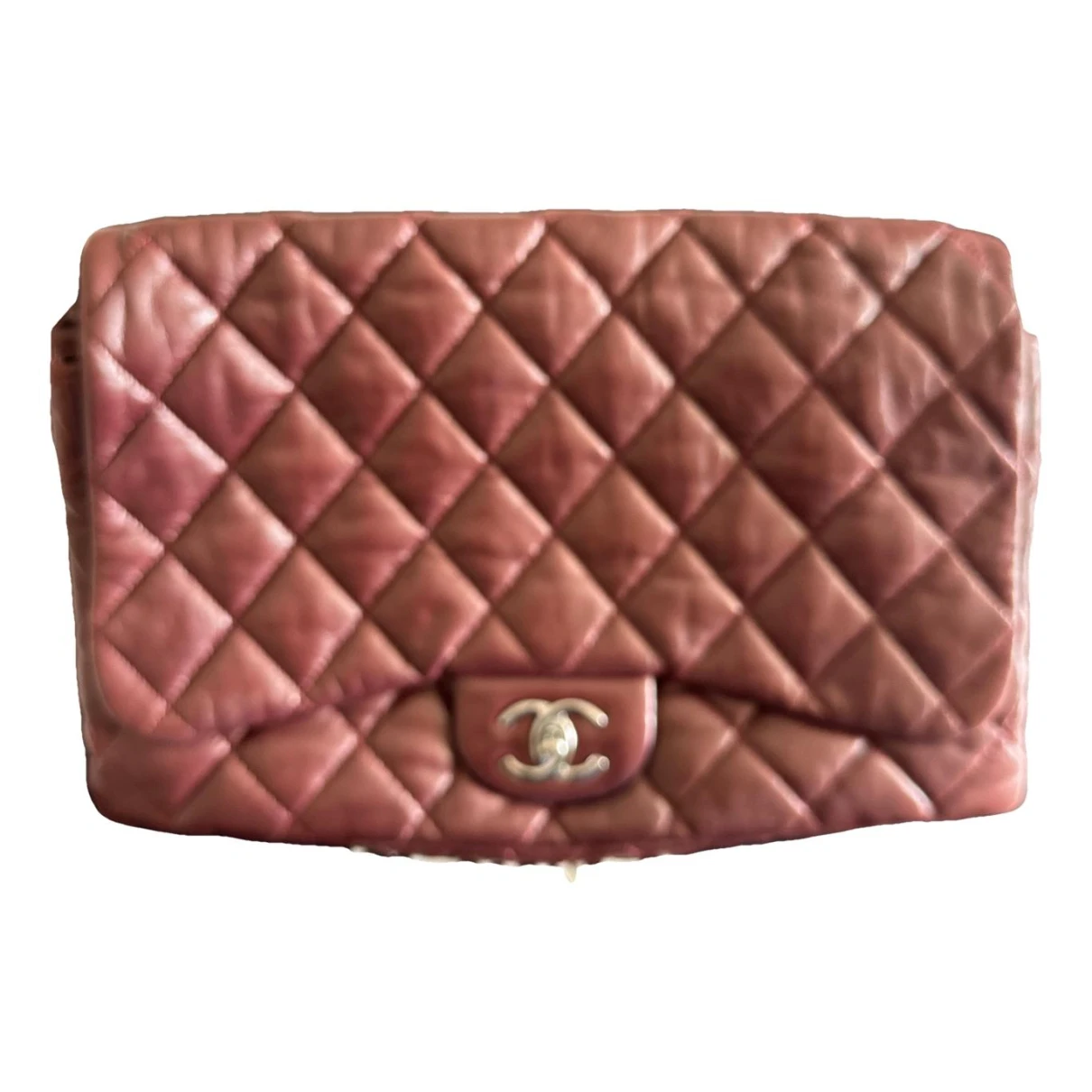 Pre-owned Chanel Timeless/classique Leather Handbag In Burgundy
