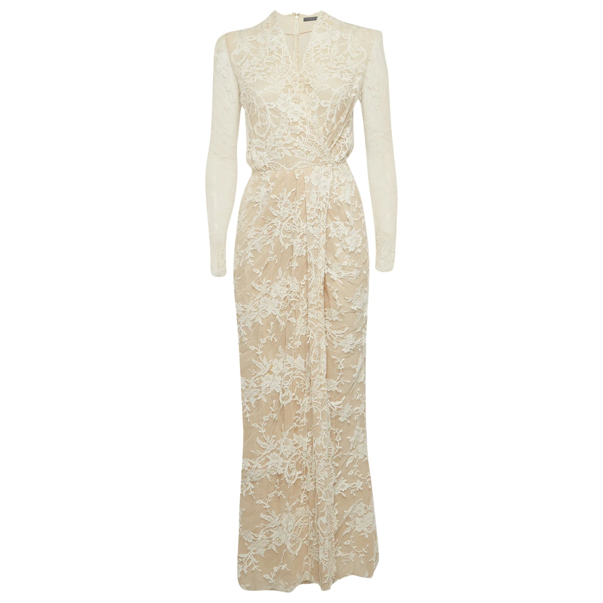 Pre-owned Alexander Mcqueen Lace Dress In White
