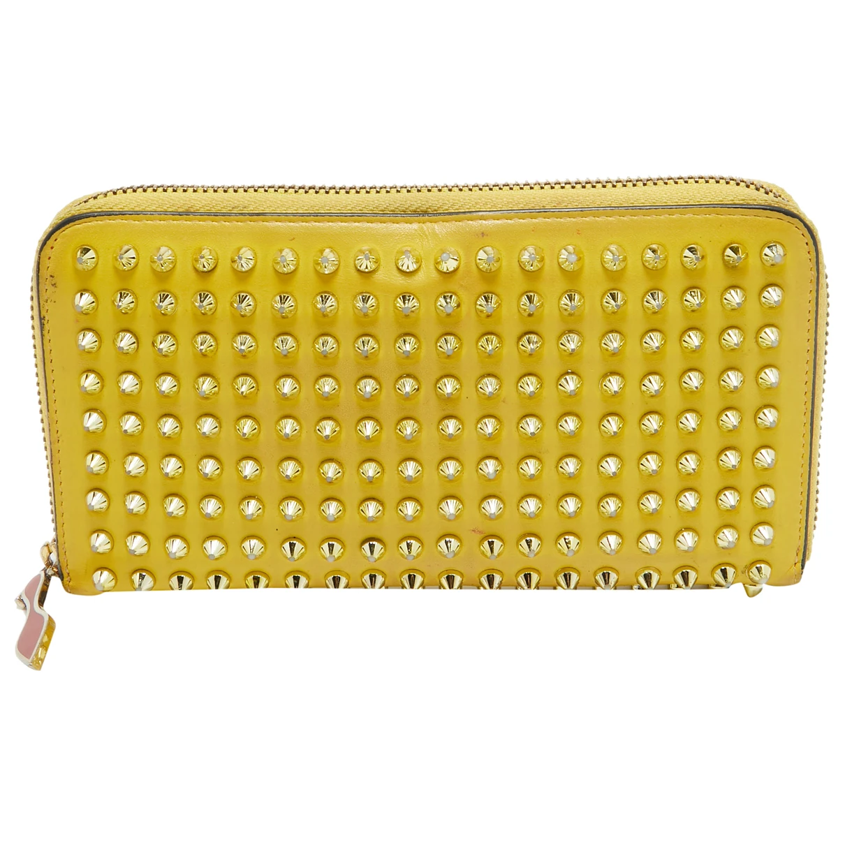 Pre-owned Christian Louboutin Leather Wallet In Yellow