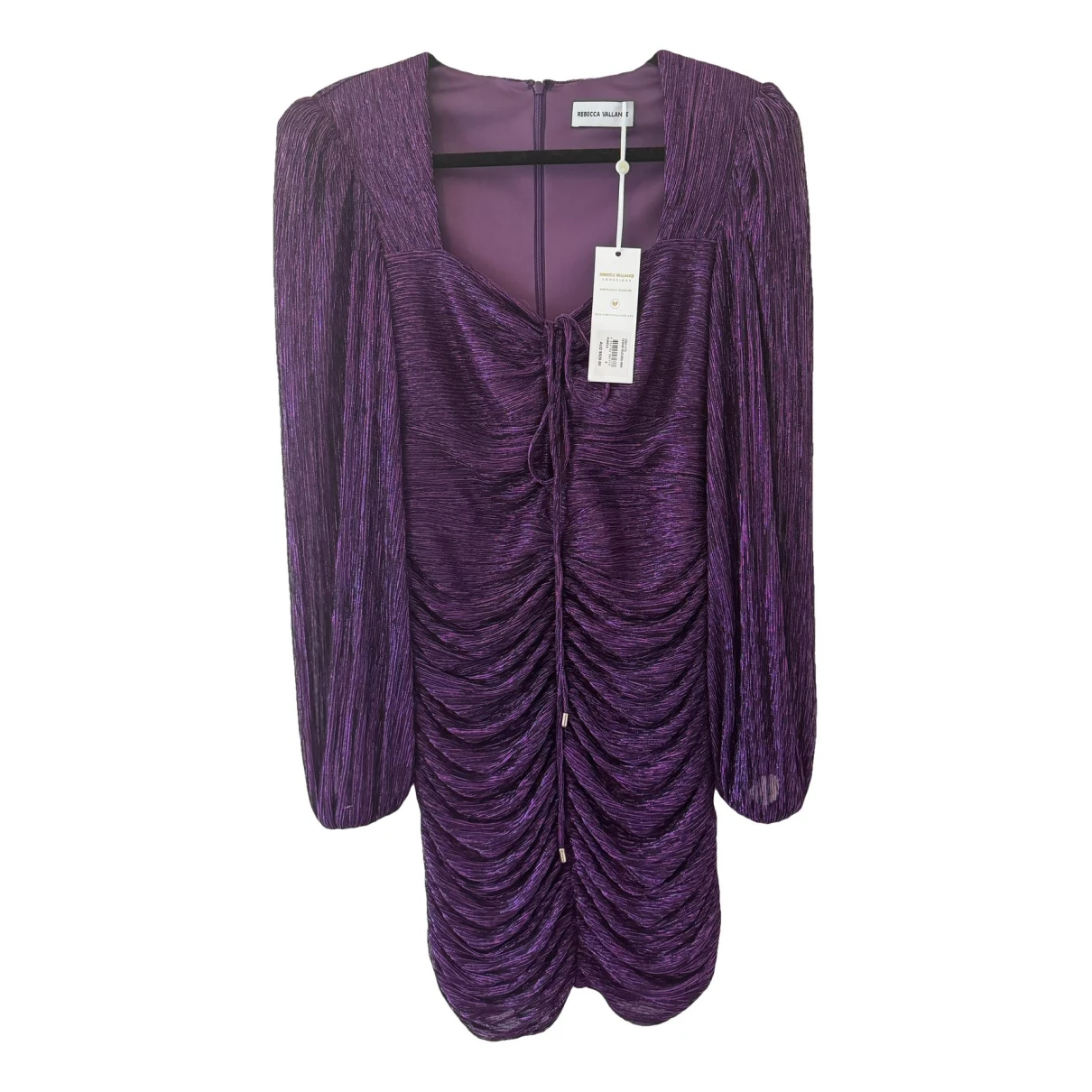 Pre-owned Rebecca Vallance Mini Dress In Purple