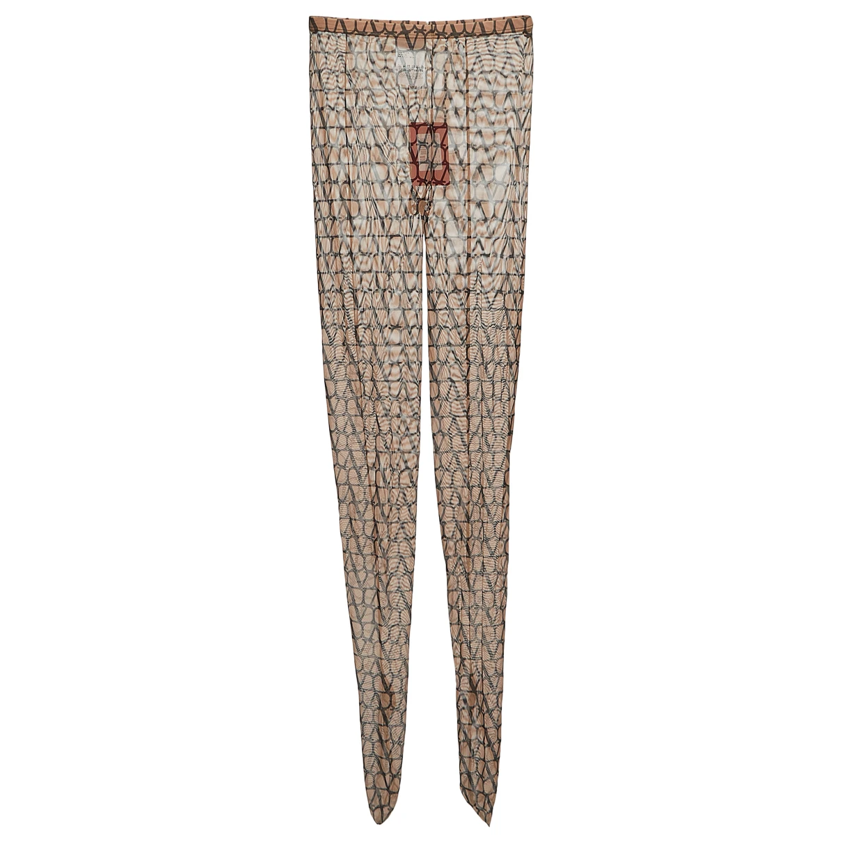 Pre-owned Valentino Cloth Trousers In Brown