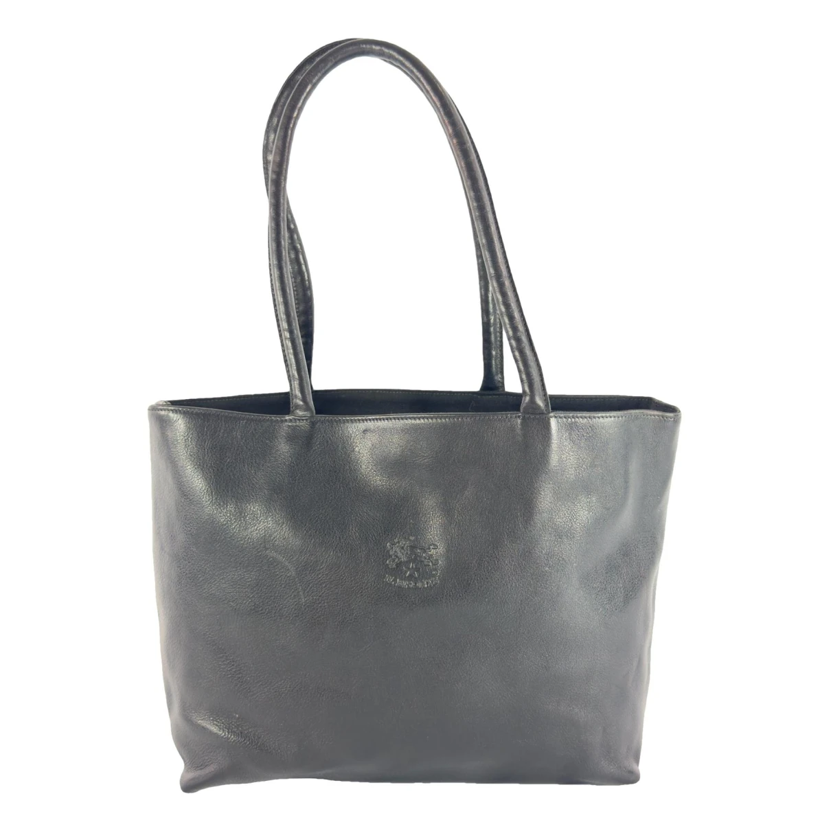 Pre-owned Il Bisonte Leather Tote In Black
