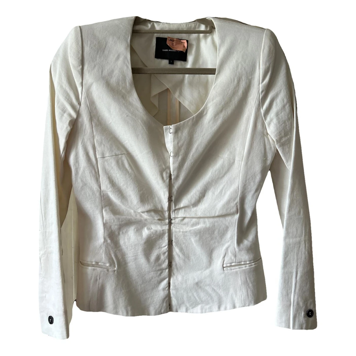 Pre-owned Isabel Marant Linen Jacket In Ecru