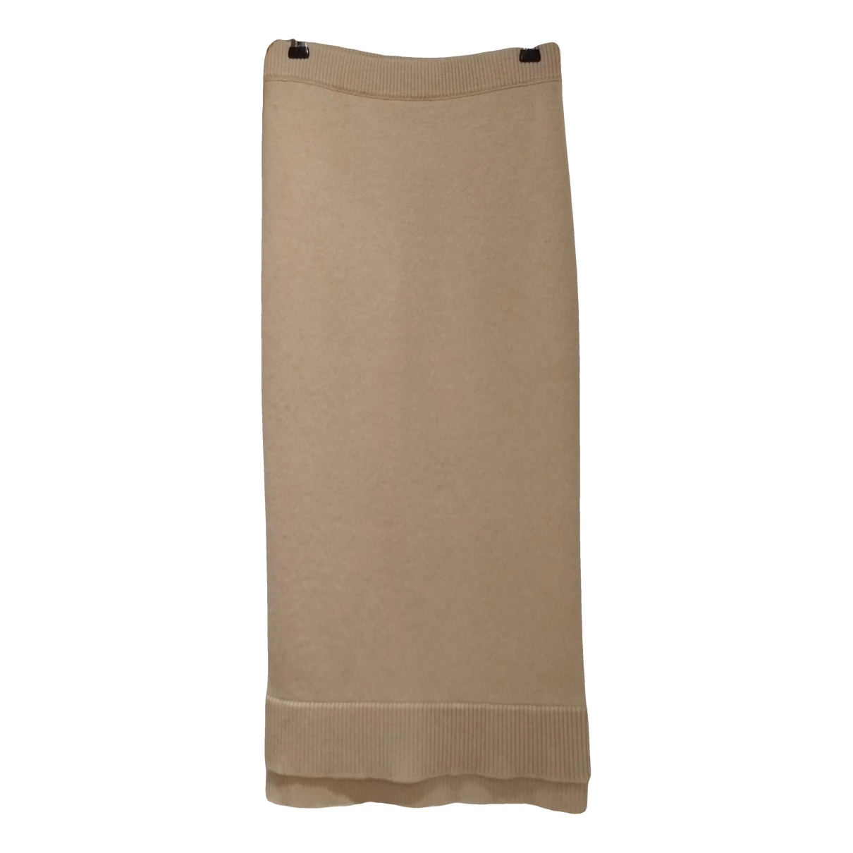 Pre-owned Victoria Beckham Wool Mid-length Skirt In Beige