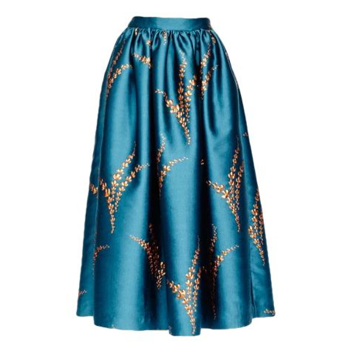 Pre-owned Dries Van Noten Maxi Skirt In Blue