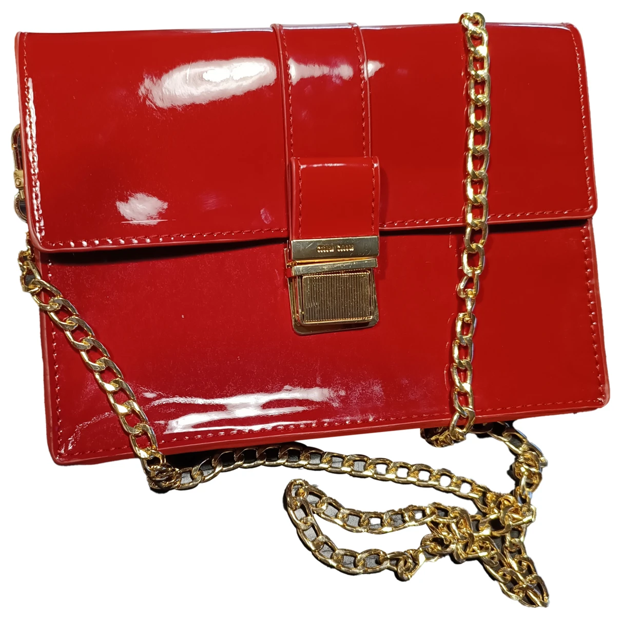 Pre-owned Miu Miu Clutch Bag In Red