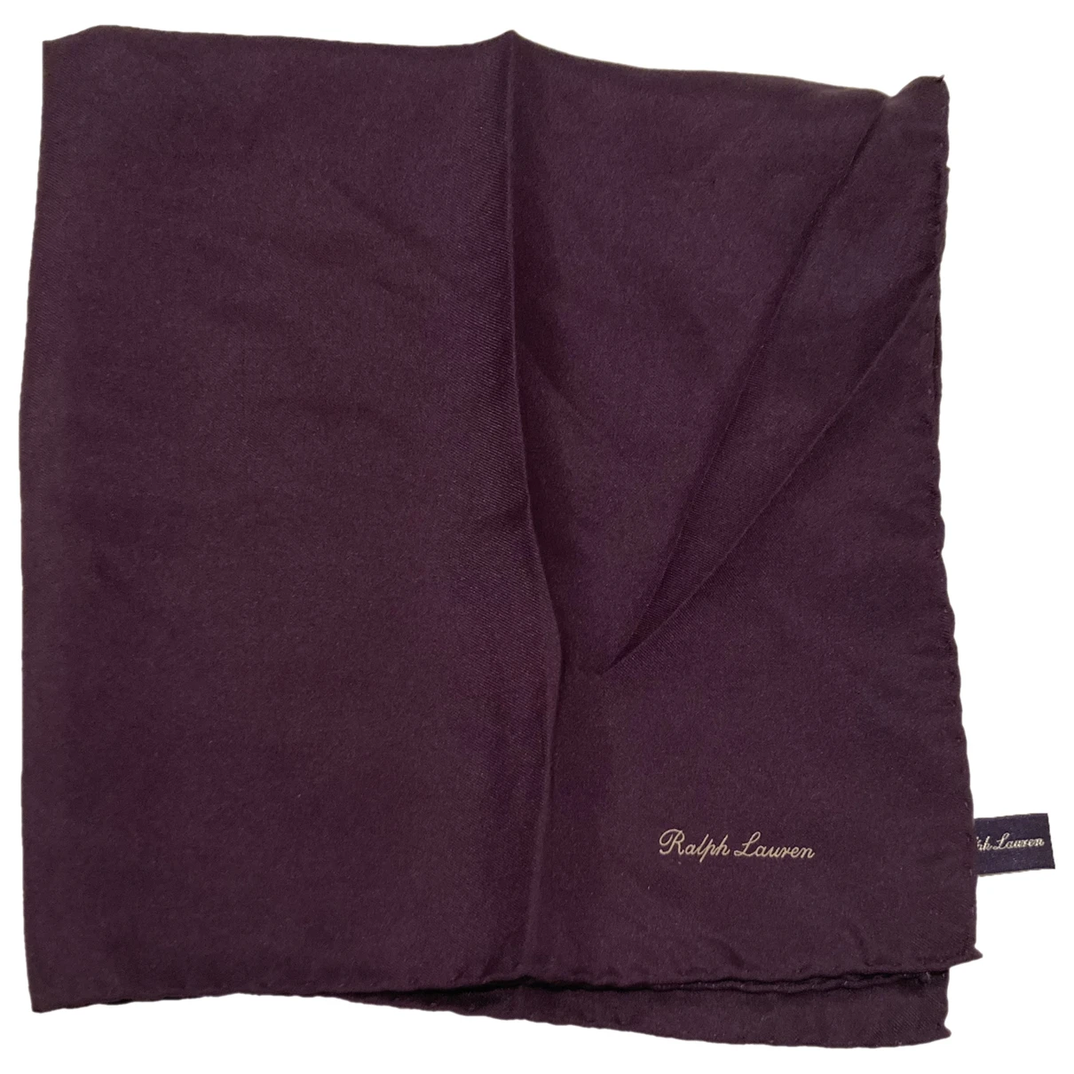 Pre-owned Ralph Lauren Silk Scarf & Pocket Square In Purple