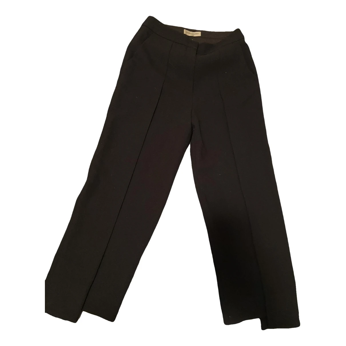 Pre-owned Studio Tomboy Trousers In Black