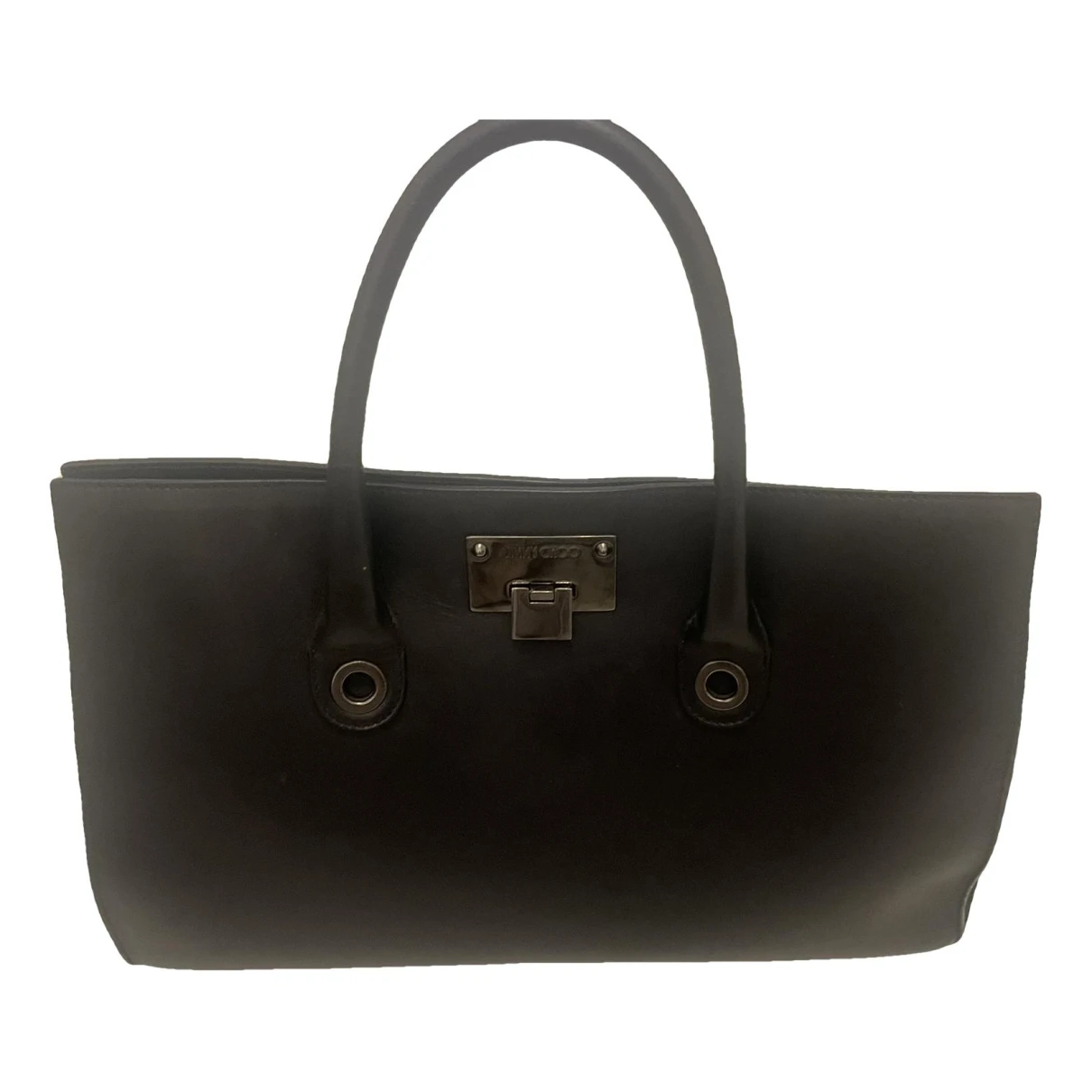Pre-owned Jimmy Choo Riley Leather Handbag In Black