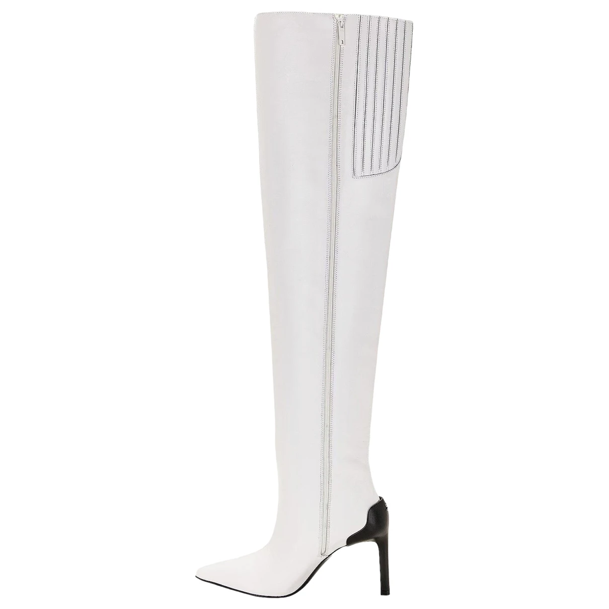 Pre-owned Courrèges Leather Boots In White