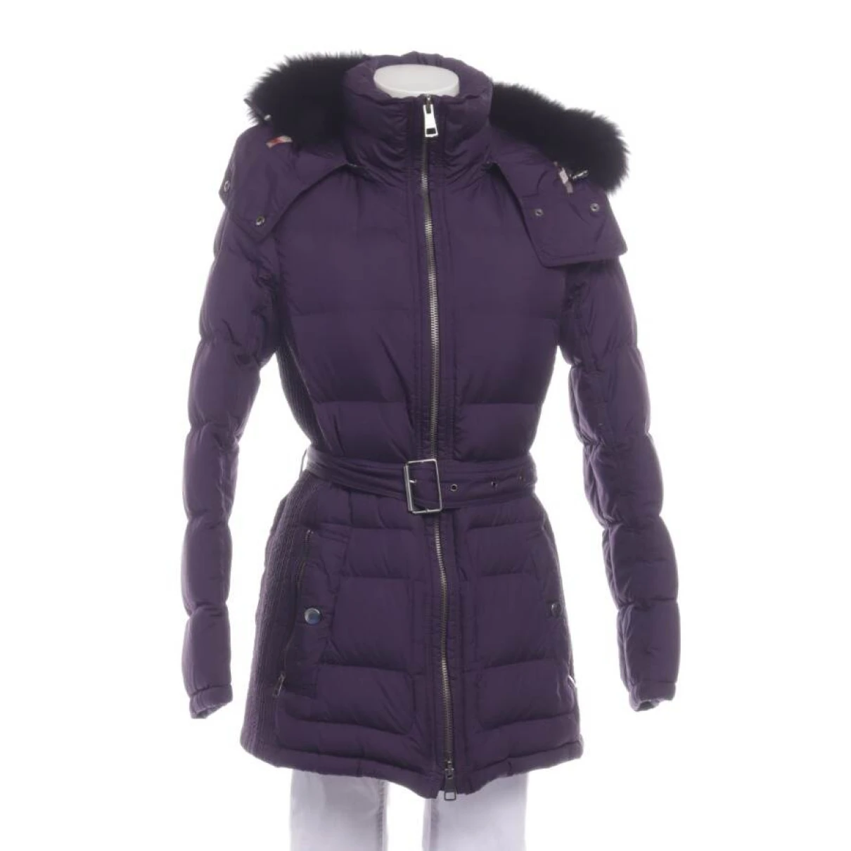 Pre-owned Burberry Coat In Purple
