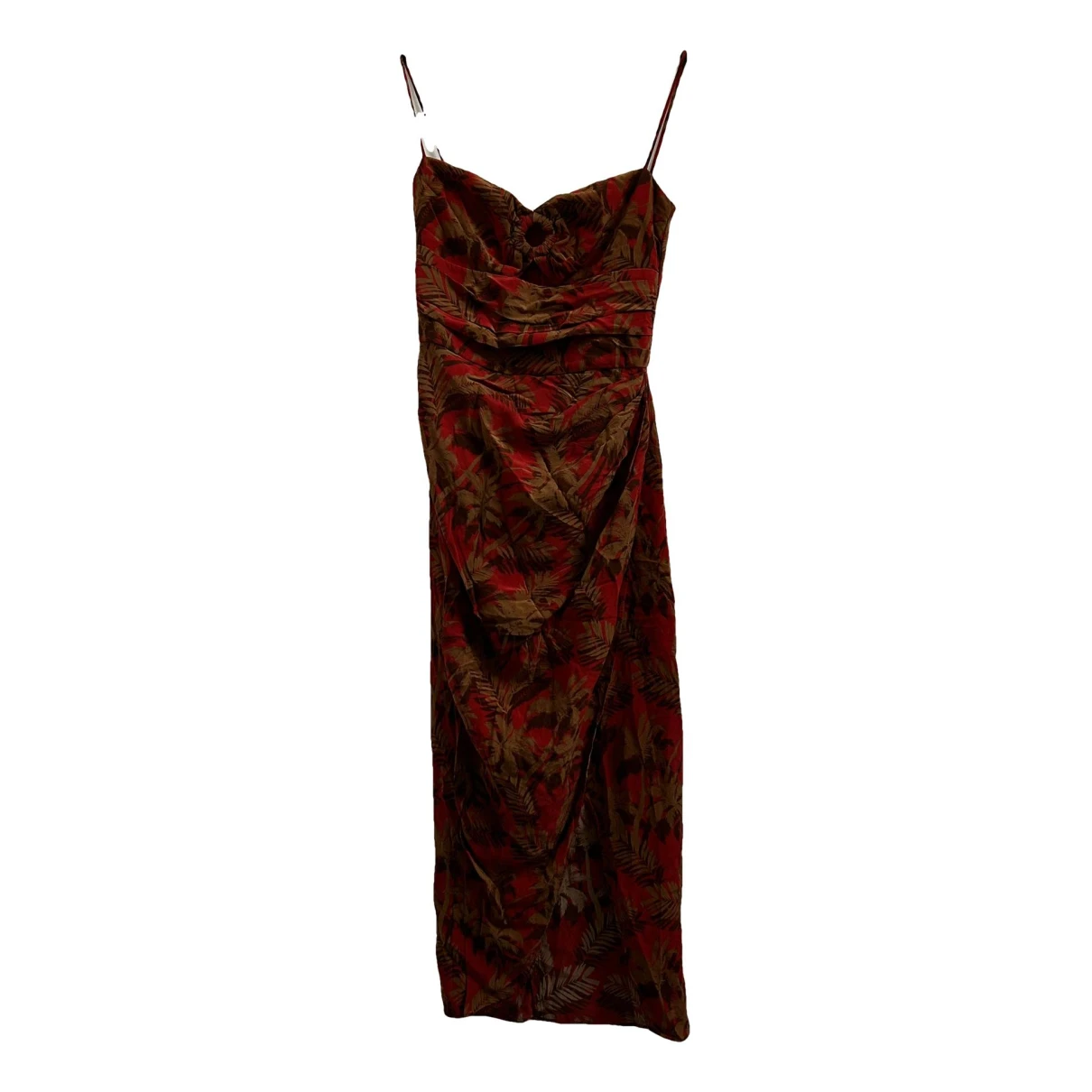 Pre-owned Bec & Bridge Silk Mid-length Dress In Red