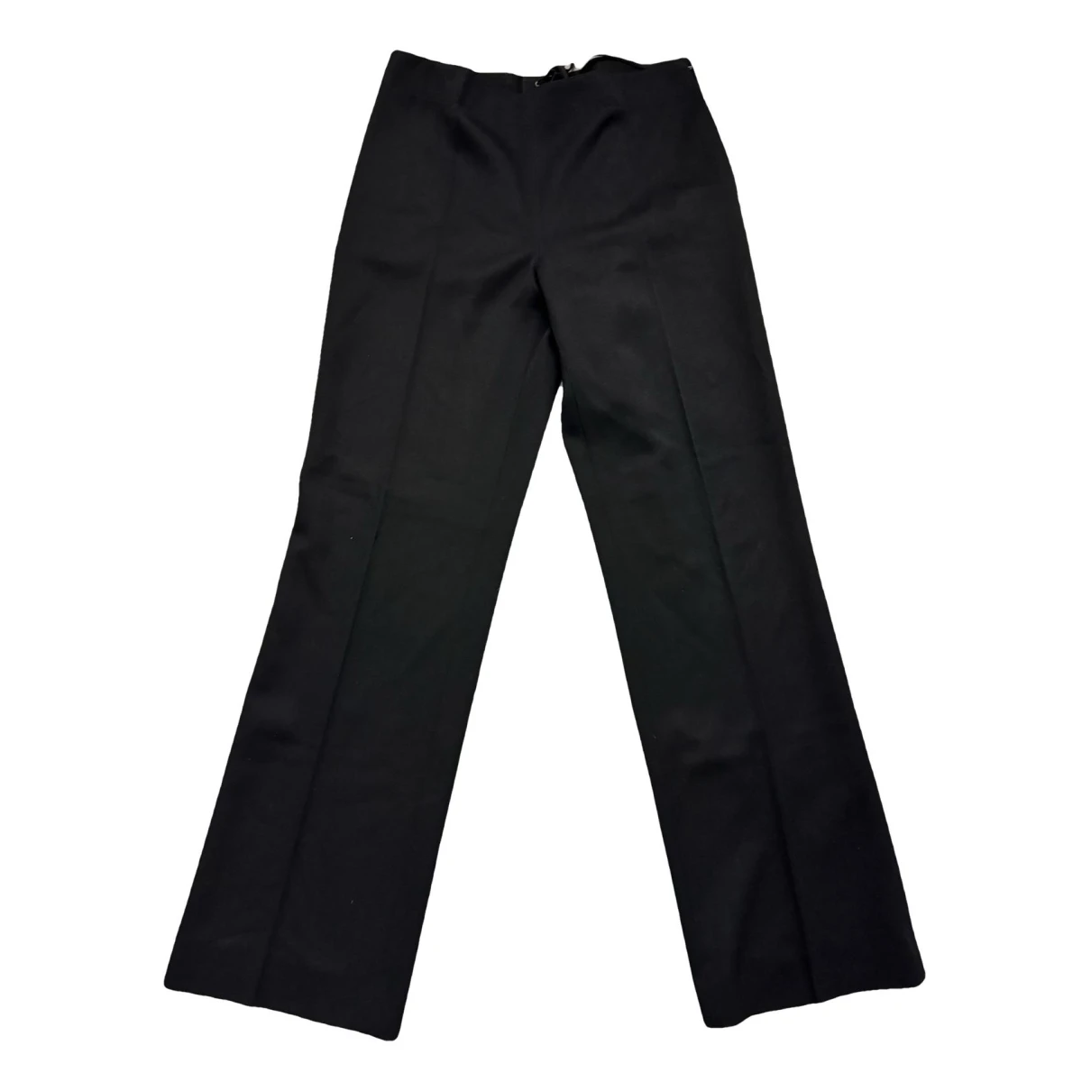 Pre-owned Alaïa Wool Large Pants In Black