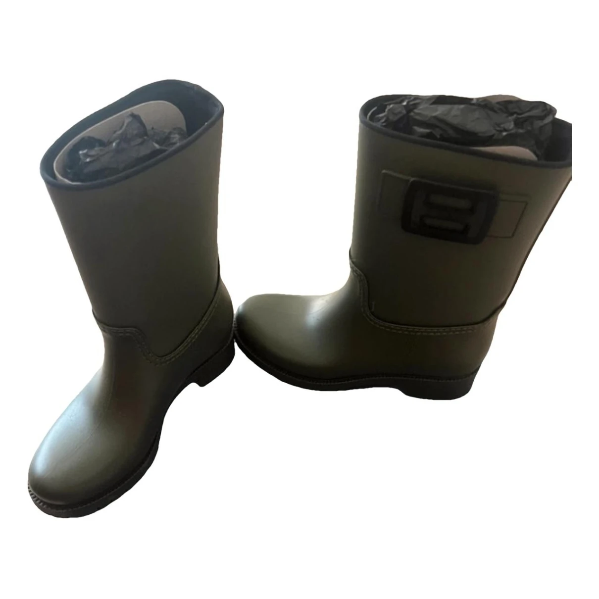 Pre-owned Hogan Wellington Boots In Green
