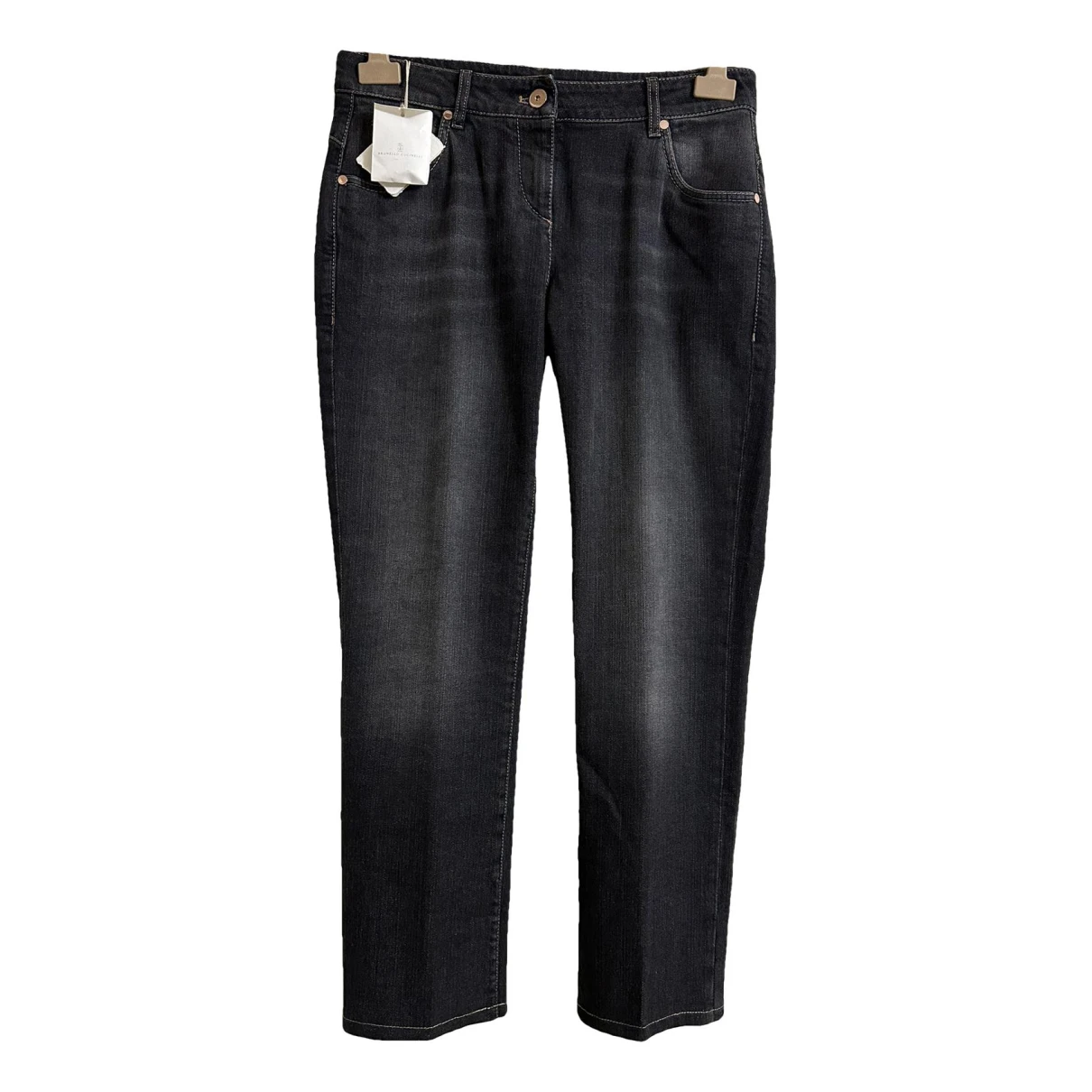 Pre-owned Brunello Cucinelli Slim Jeans In Grey