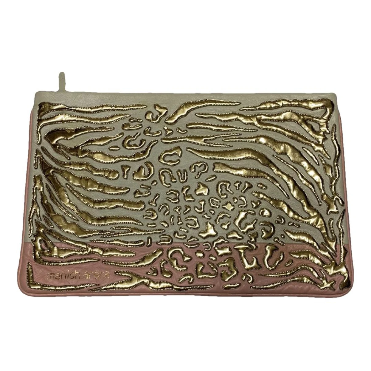 Pre-owned Manish Arora Leather Clutch Bag In Pink