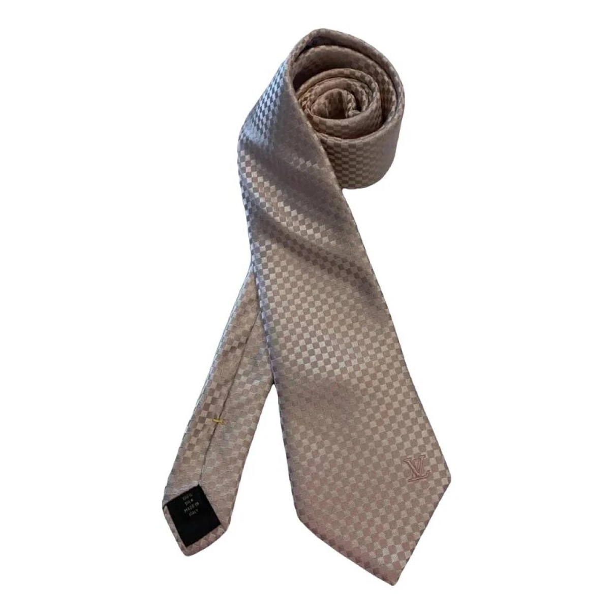 Pre-owned Louis Vuitton Silk Tie In Pink