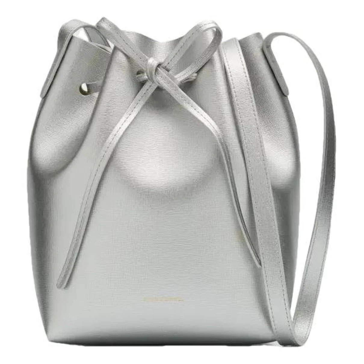 Pre-owned Mansur Gavriel Bucket Leather Handbag In Silver