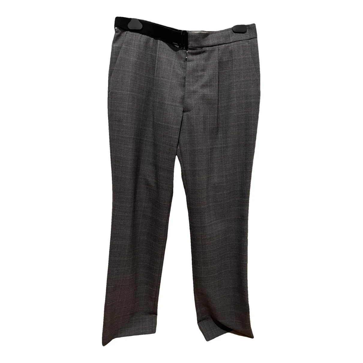Pre-owned Maison Margiela Wool Trousers In Grey