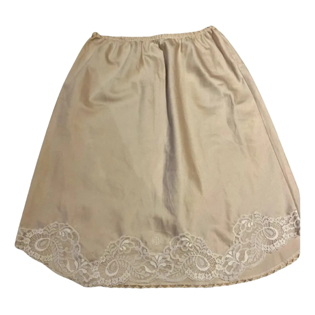 Pre-owned Dior Mini Skirt In Beige