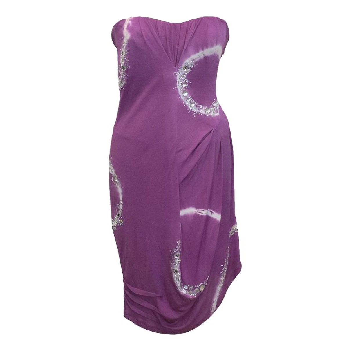 Pre-owned Blumarine Silk Dress In Purple