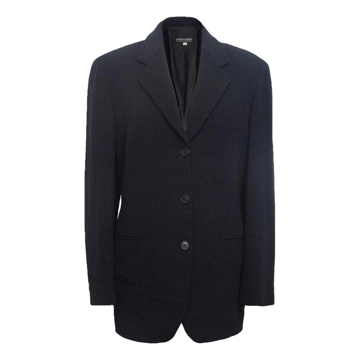 Pre-owned Giorgio Armani Silk Jacket In Blue