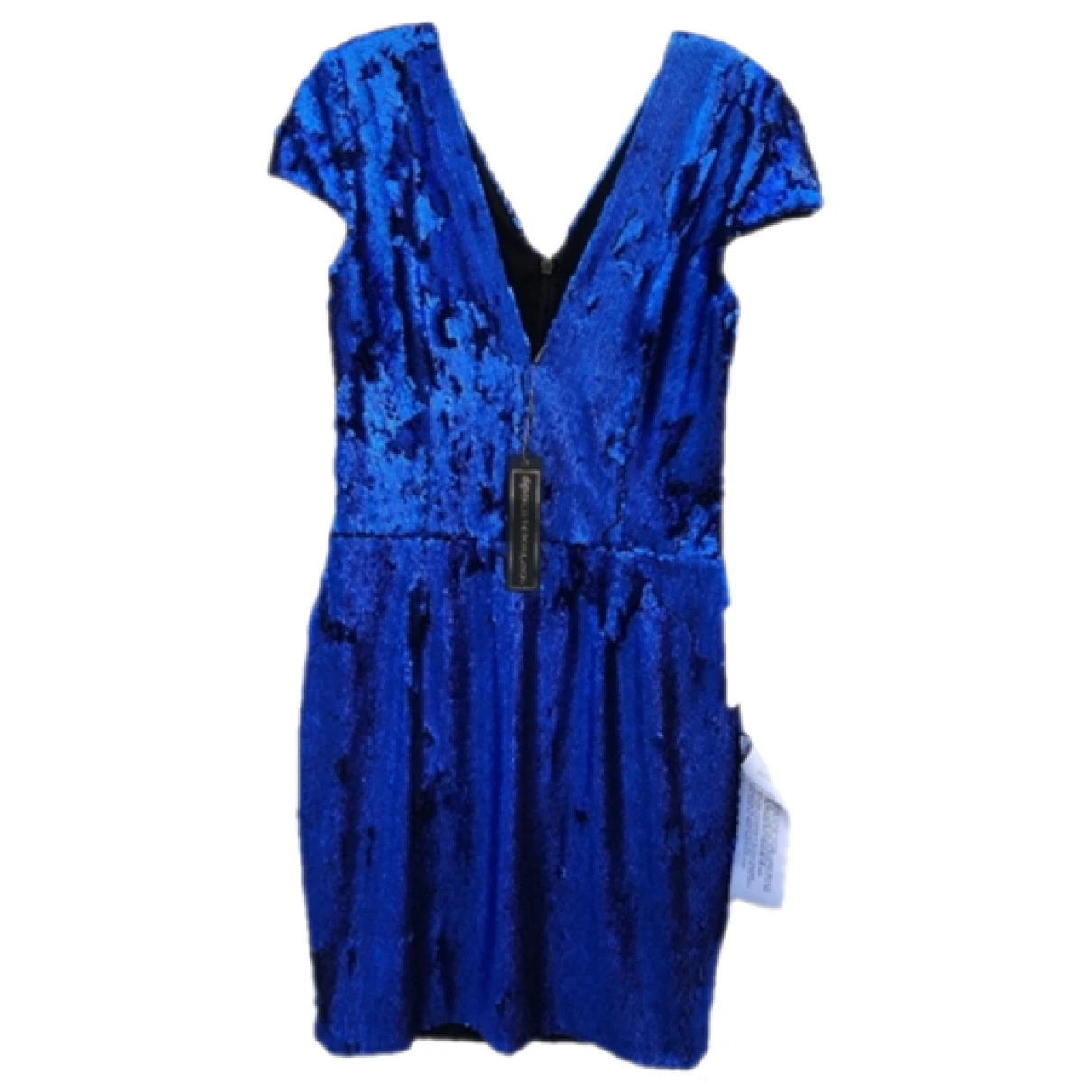 Pre-owned Dress The Population Mini Dress In Blue