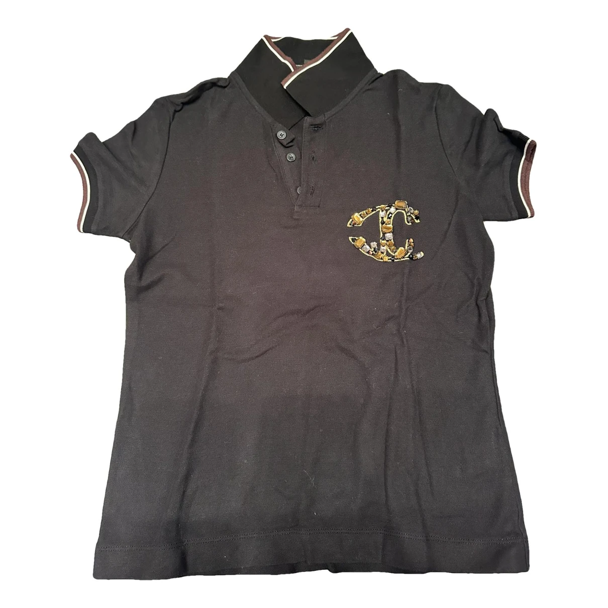 Pre-owned Just Cavalli Polo In Black