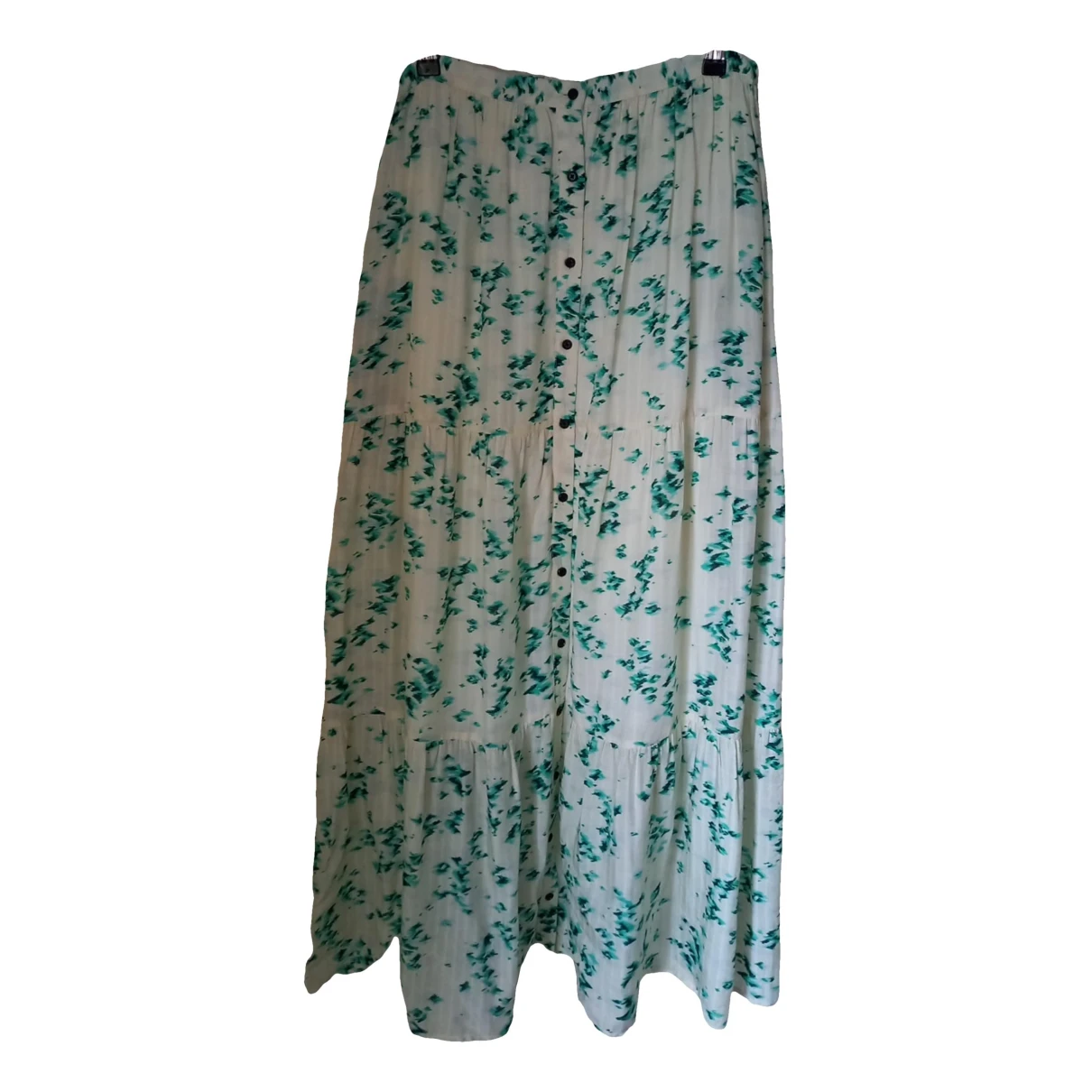 Pre-owned Berenice Maxi Skirt In Green